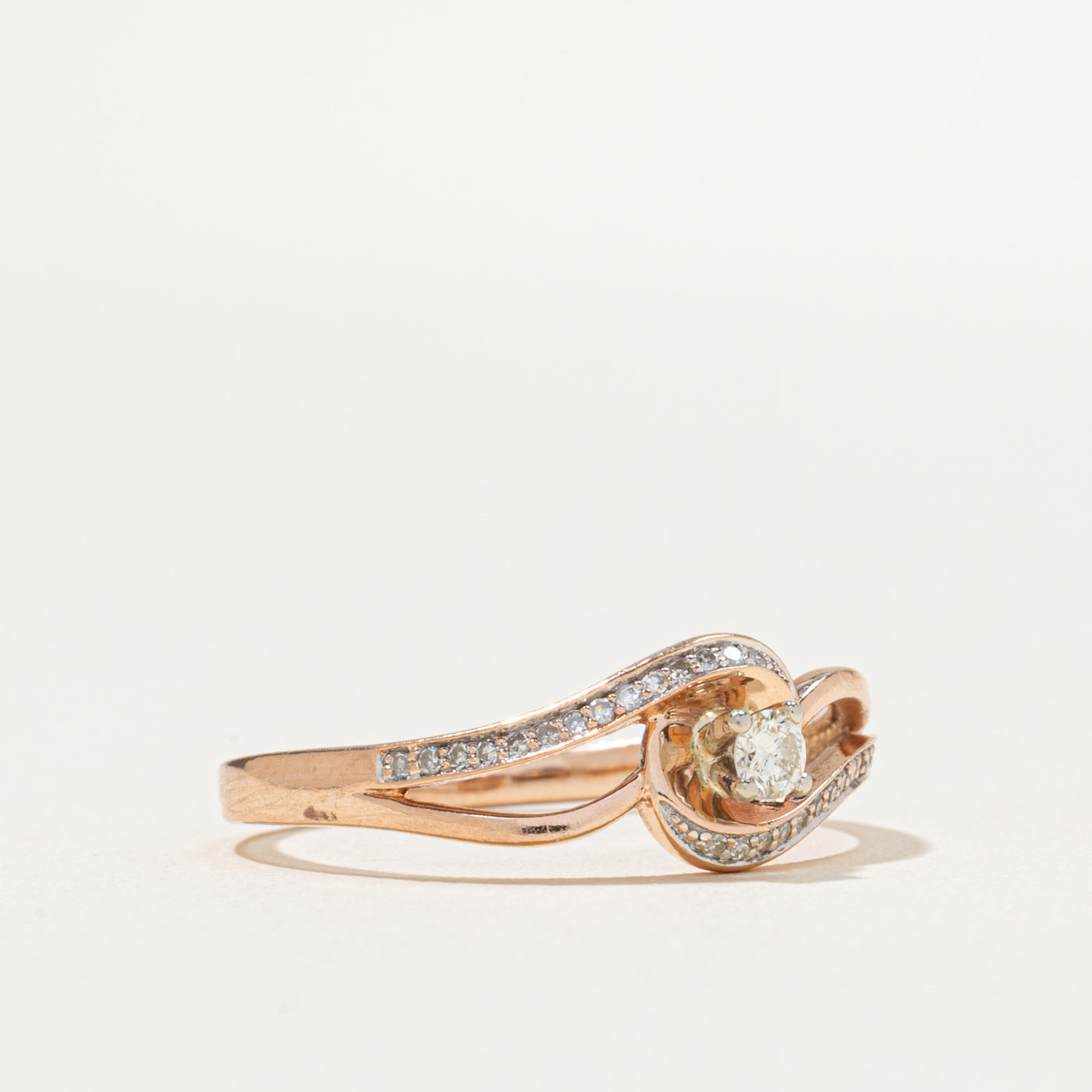 Twisted Bypass Diamond Ring | 0.19ctw | SZ 9
