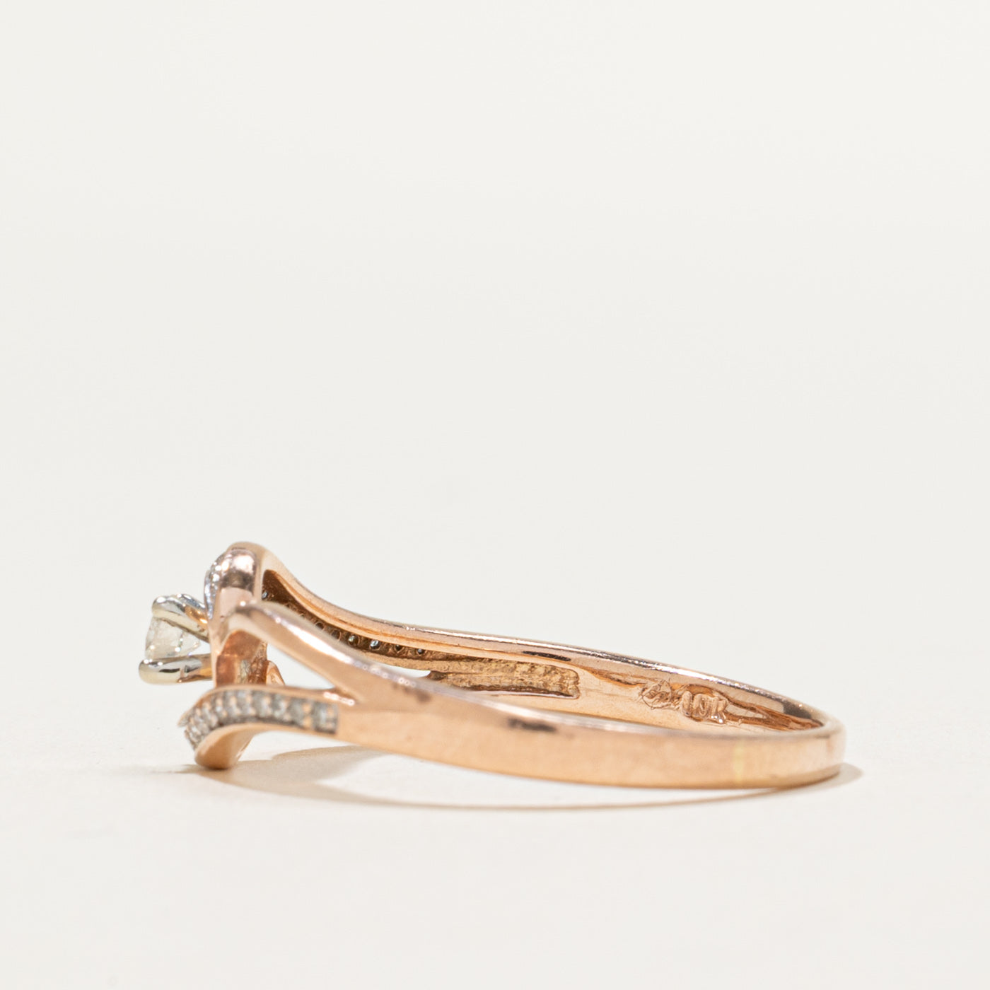 Twisted Bypass Diamond Ring | 0.19ctw | SZ 9
