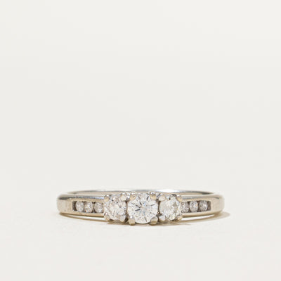 Three Stone Diamond Accented Ring | 0.32ctw | SZ 4.25