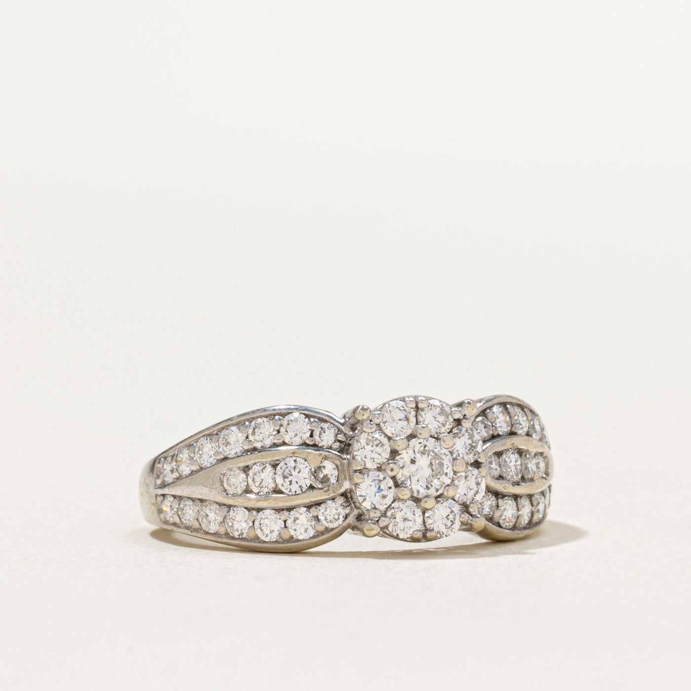 Diamond Cluster Tapered Ring | 1.00ctw | SZ 7