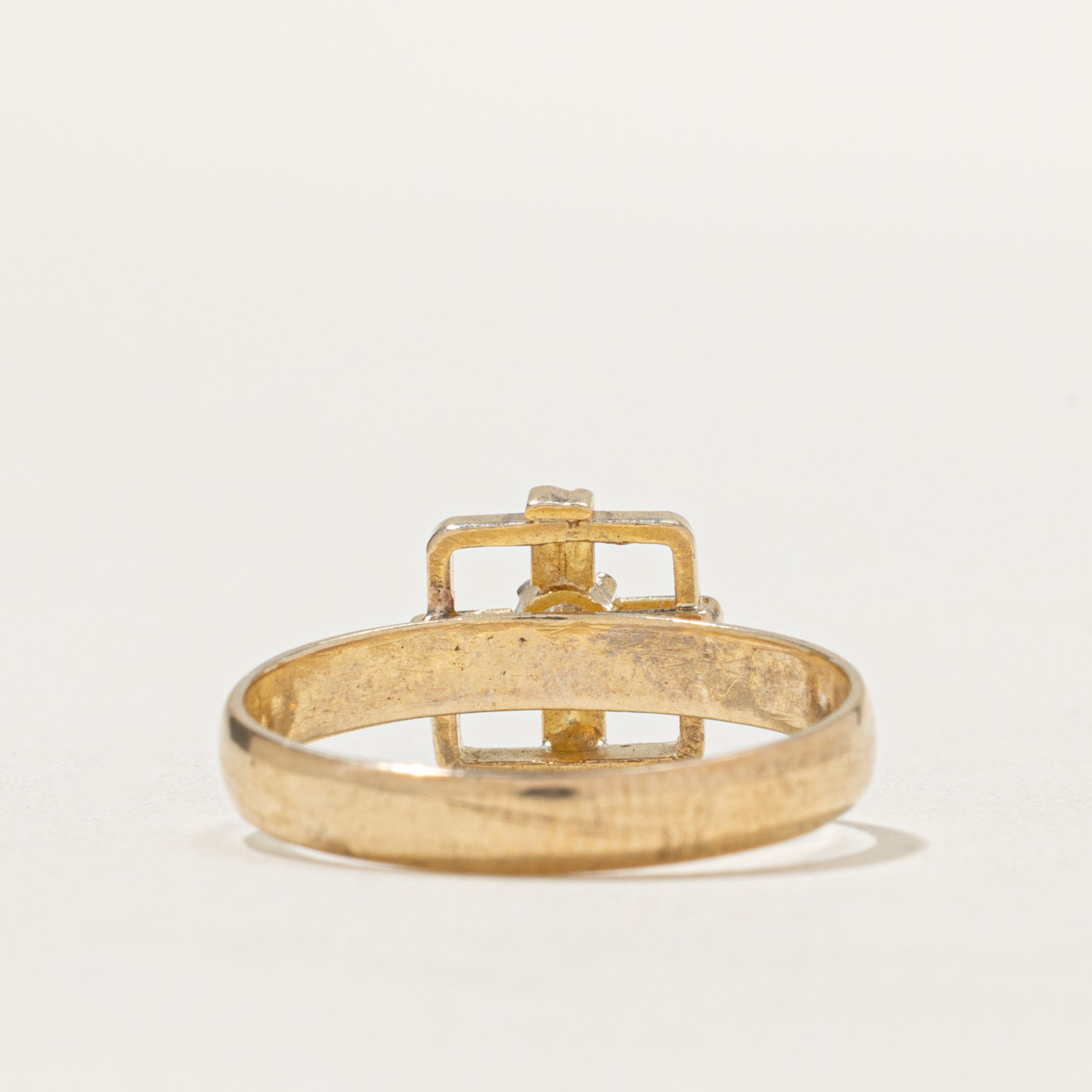 Solitaire Diamond Geometric Ring | 0.12ct | SZ 7.5