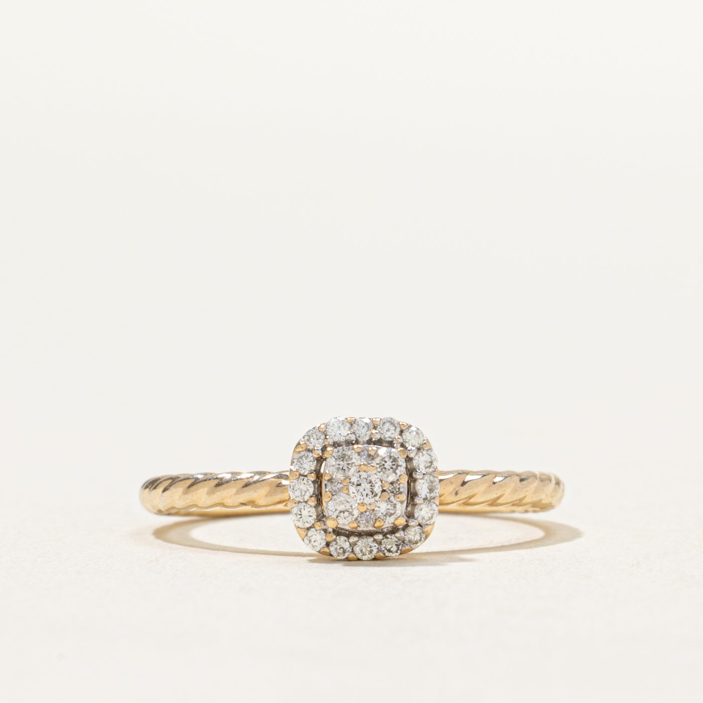 Diamond Cluster Halo Ring | 0.19ctw | SZ 5