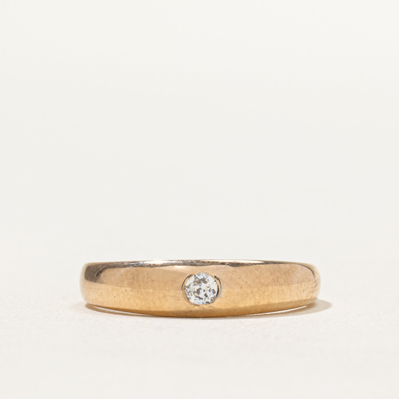 Flush Set Single Stone Diamond Band | 0.08ct | SZ 6.25