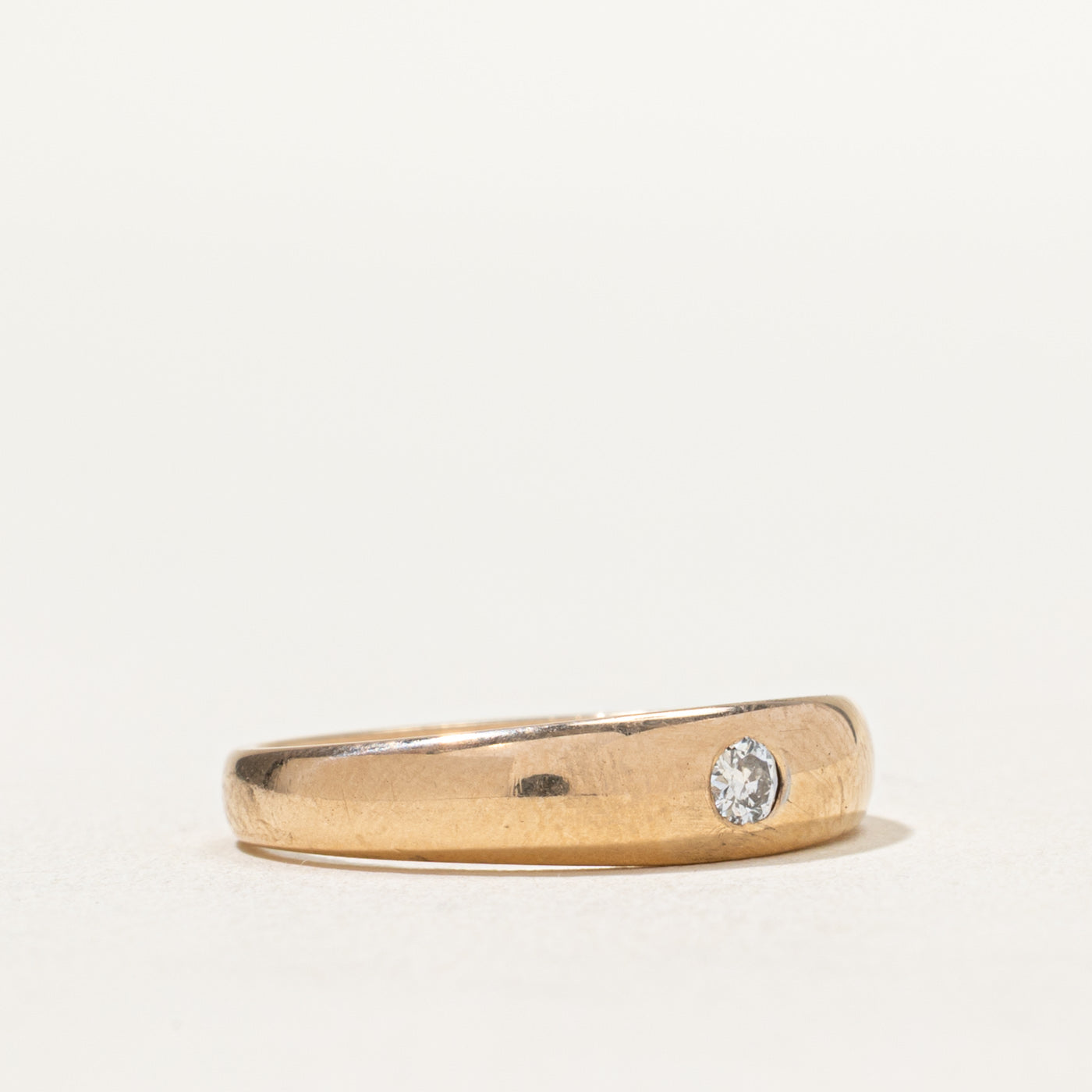 Flush Set Single Stone Diamond Band | 0.08ct | SZ 6.25