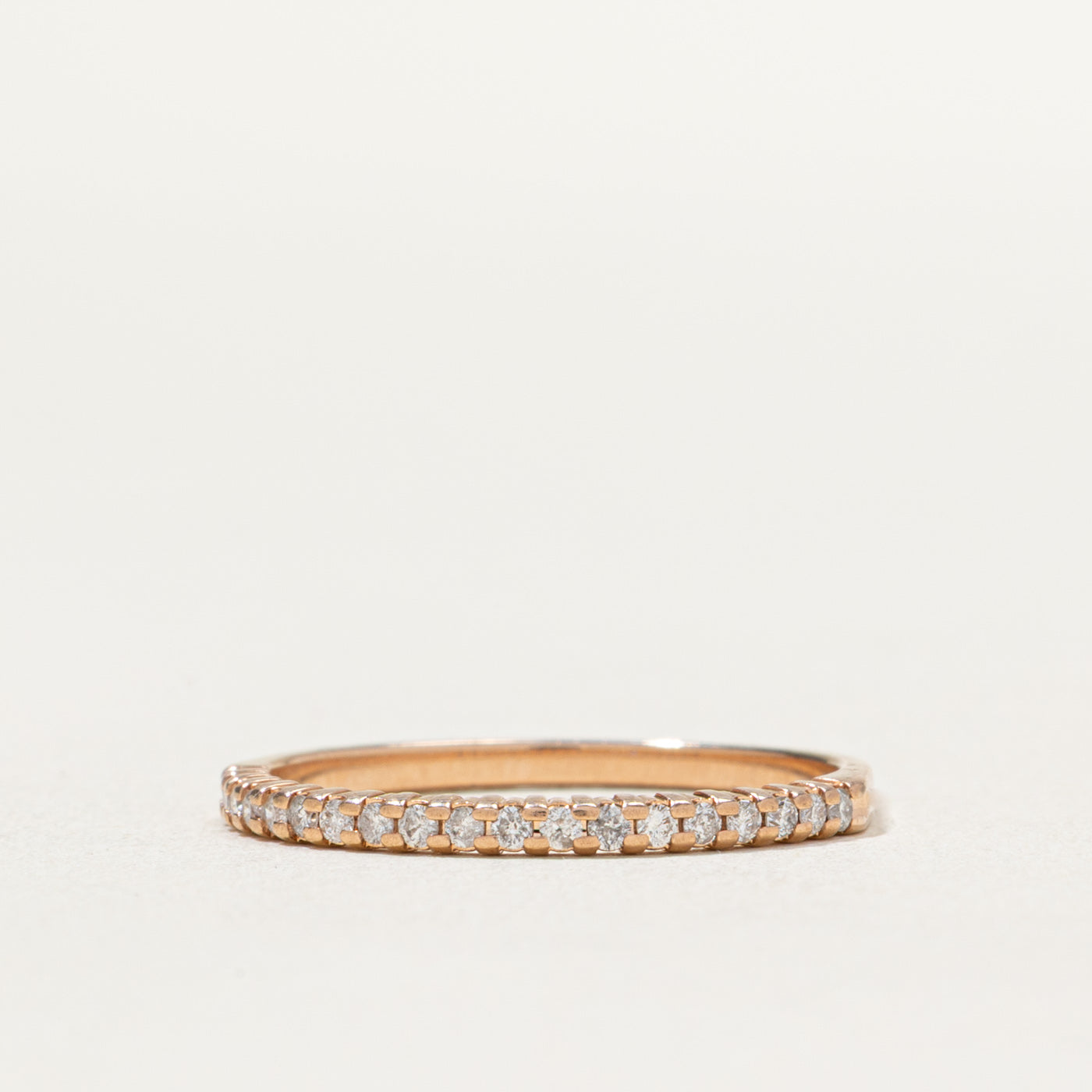 10k Rose Gold Semi Eternity Diamond Band | 0.19ctw | SZ 7