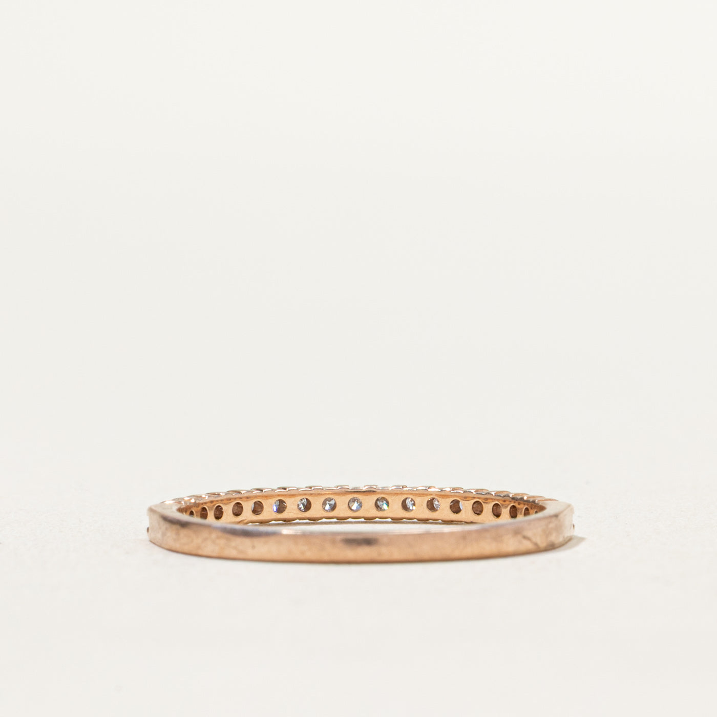 10k Rose Gold Semi Eternity Diamond Band | 0.19ctw | SZ 7