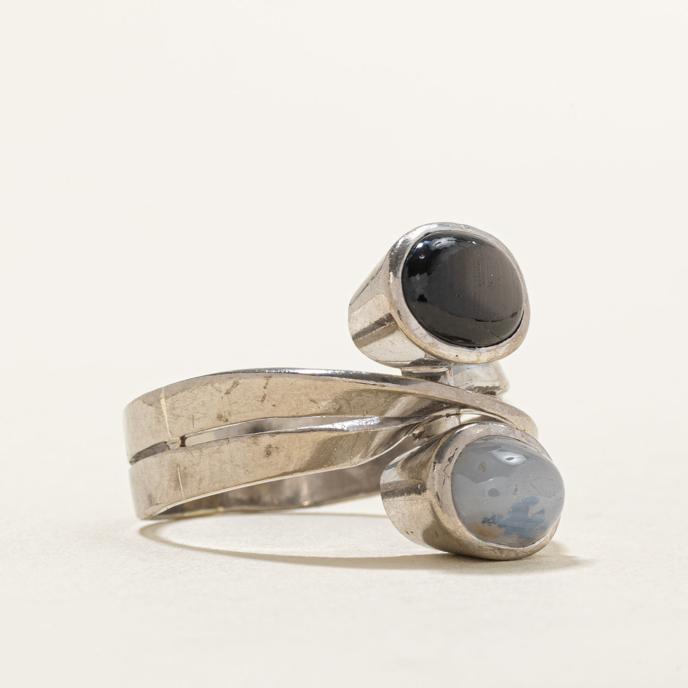 Blue & Black Star Sapphire Ring | 1.30ct, 1.00ct | SZ 6.5 |