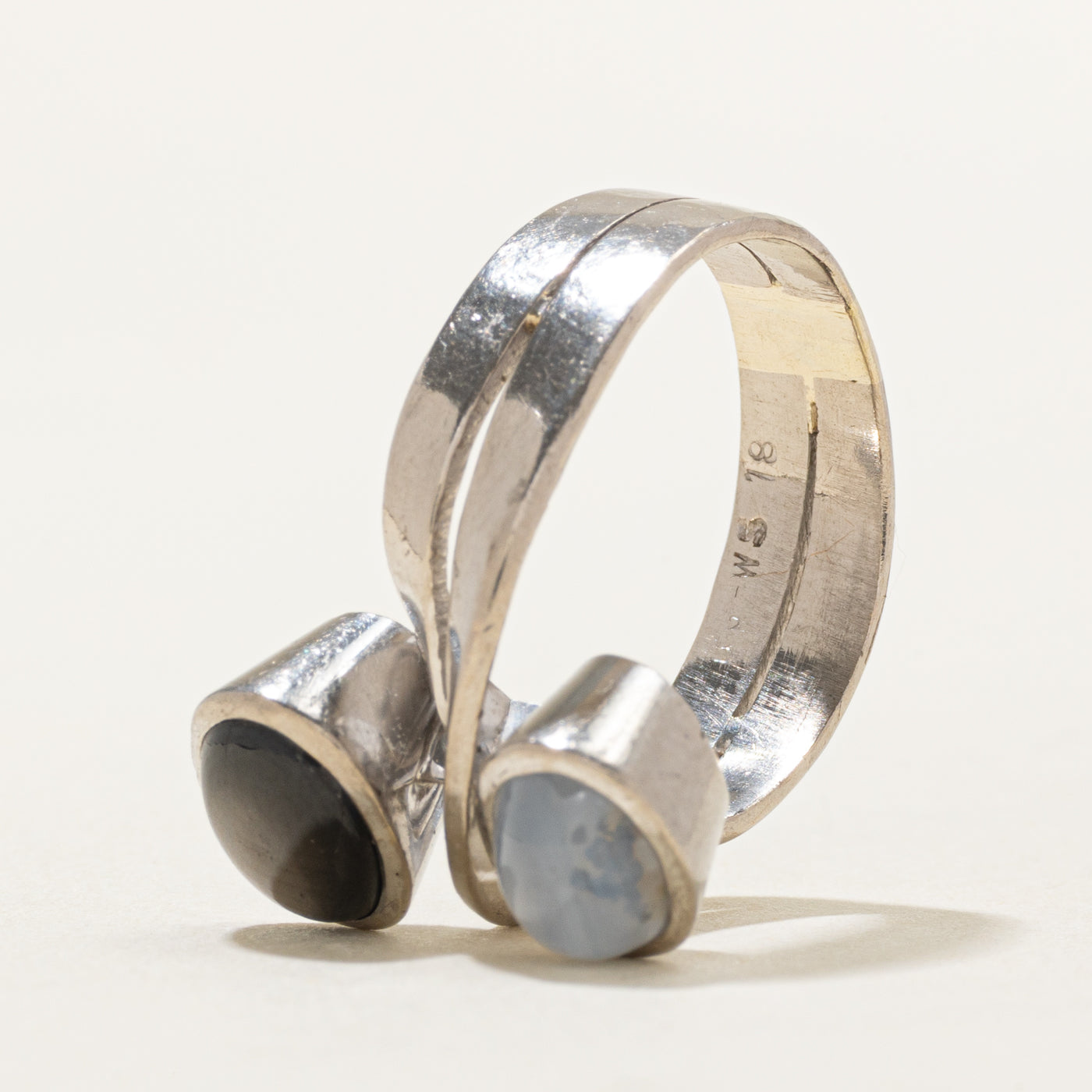 Blue & Black Star Sapphire Ring | 1.30ct, 1.00ct | SZ 6.5 |