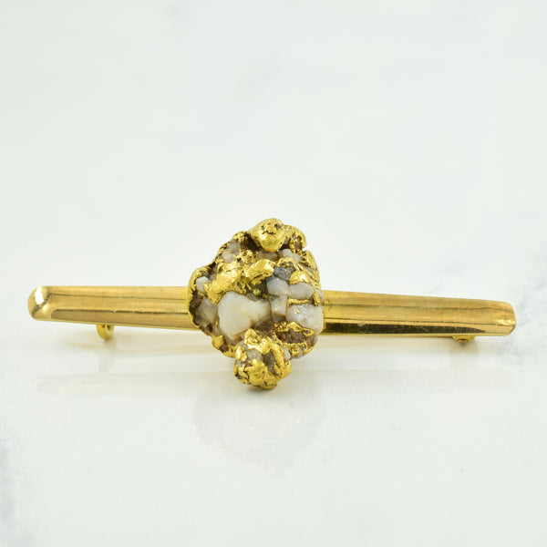 14k Yellow Gold Nugget Brooch |