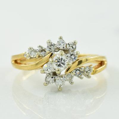 Diamond Bypass Ring | 0.34ctw | SZ 5.5 |