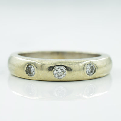 Three Stone Diamond Band | 0.12ctw | SZ 7 |