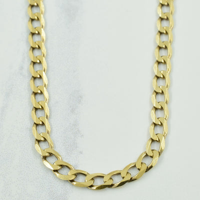 10k Yellow Gold Cuban Link Chain | 20