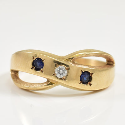 Sapphire & Diamond Ring | 0.12ctw, 0.05ctw | SZ 6.5 |