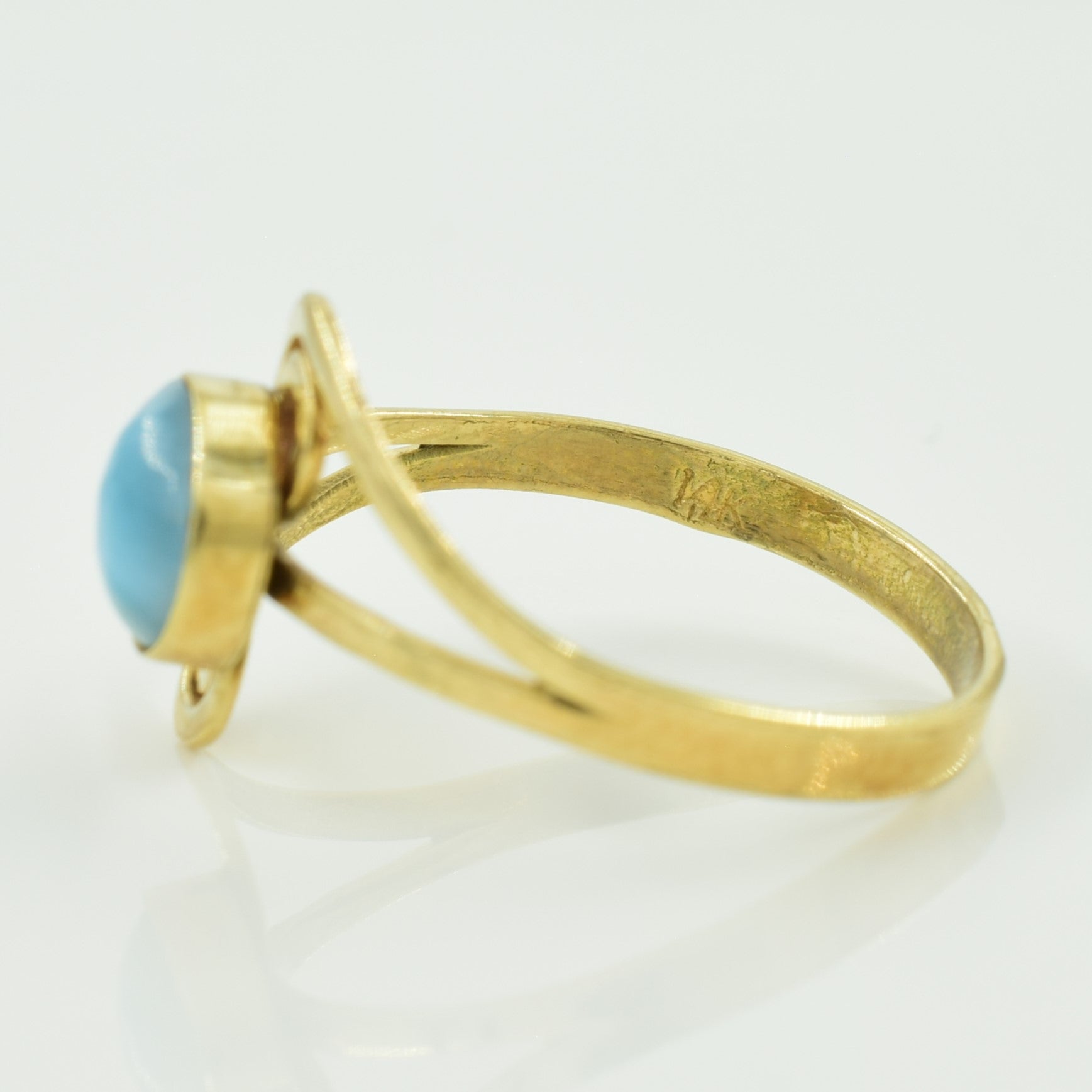 Bague Larimar Bypass | 0,80 ct | Taille 6,5 | 