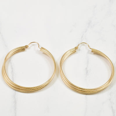 10k Yellow Gold Hoop Earrings |