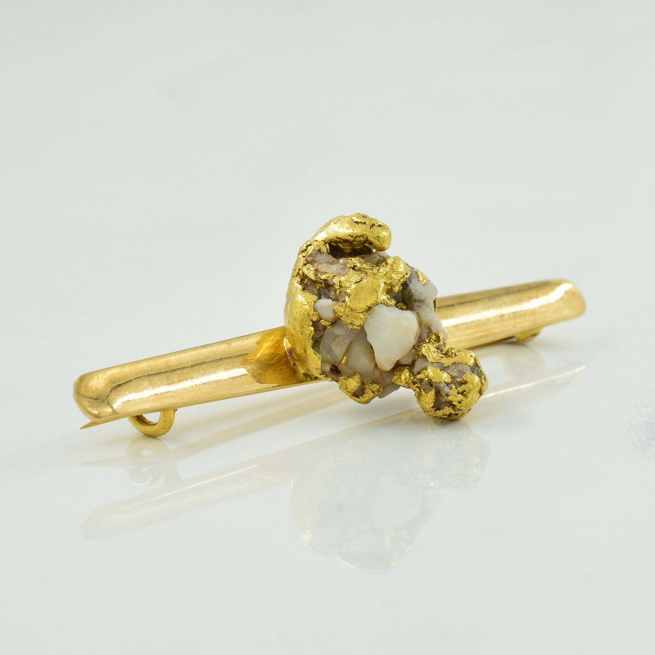 14k Yellow Gold Nugget Brooch |