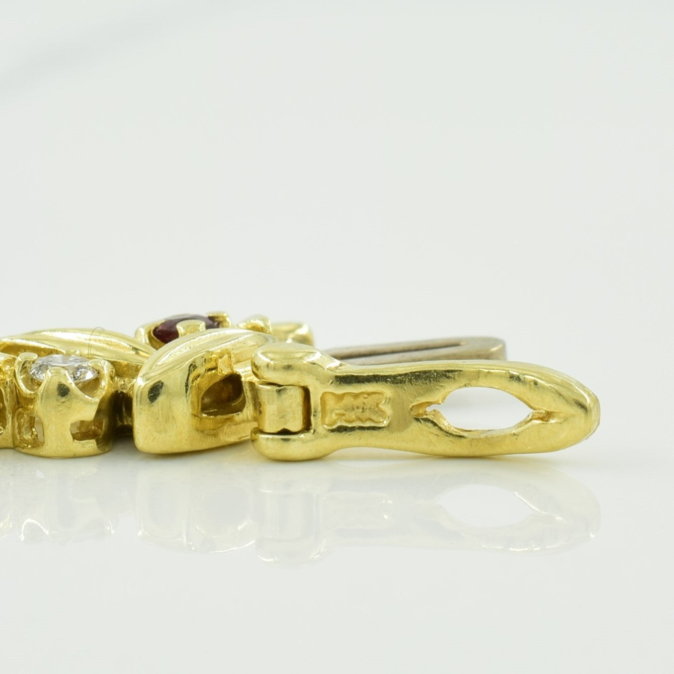 14k Yellow Gold Ruby & Diamond Bracelet | 1.32ctw, 0.77ctw | 7.25