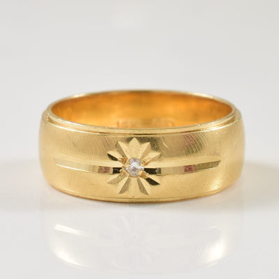 Solitaire Starburst Diamond Ring | 0.02ct | SZ 6.5 |