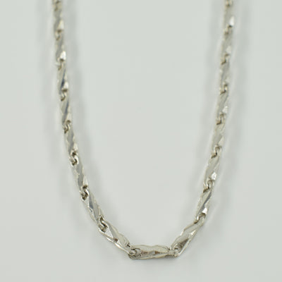 Platinum Bar Link Chain | 22