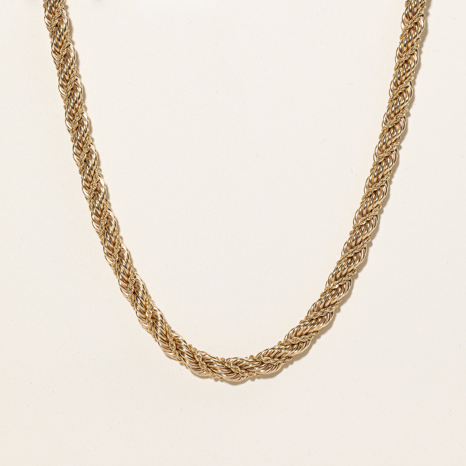 'Tiffany & Co.' Vintage Twisted Rope Necklace & Bracelet Set | 14k | 16" & 8"