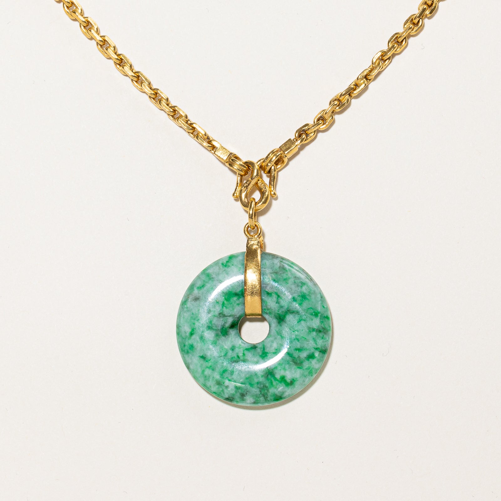 24k Jadeite Pendant Necklace | 50ct | 20" |