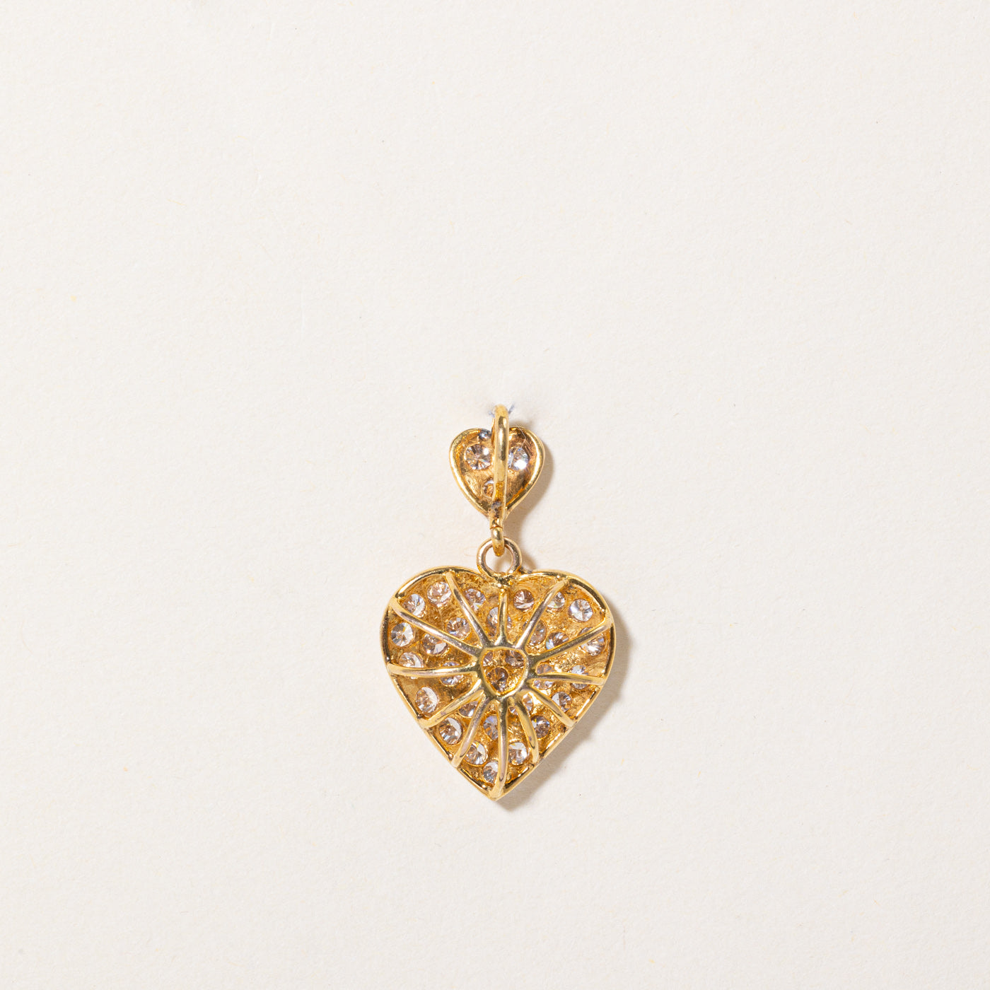 Pave Set Diamond Heart Pendant | 0.75ctw |