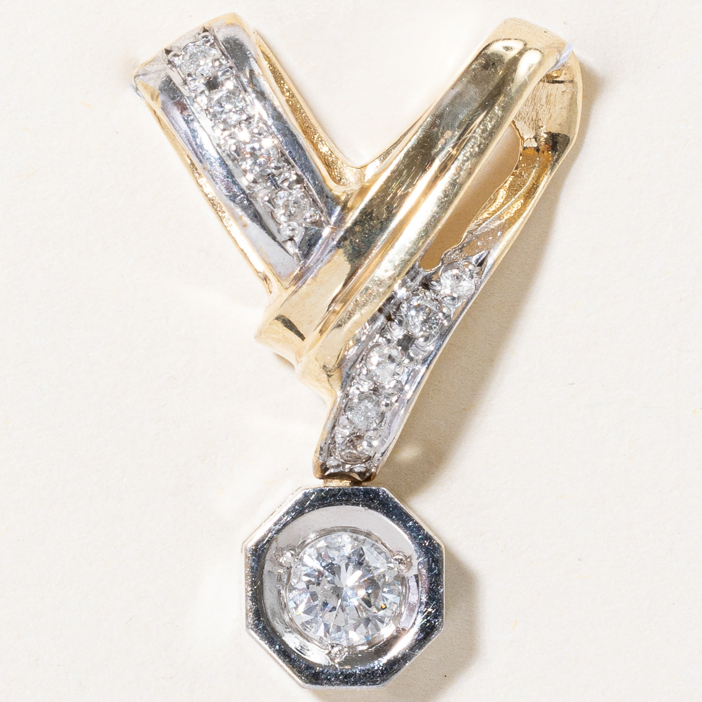 Diamond V Drop Pendant | 0.54ctw |