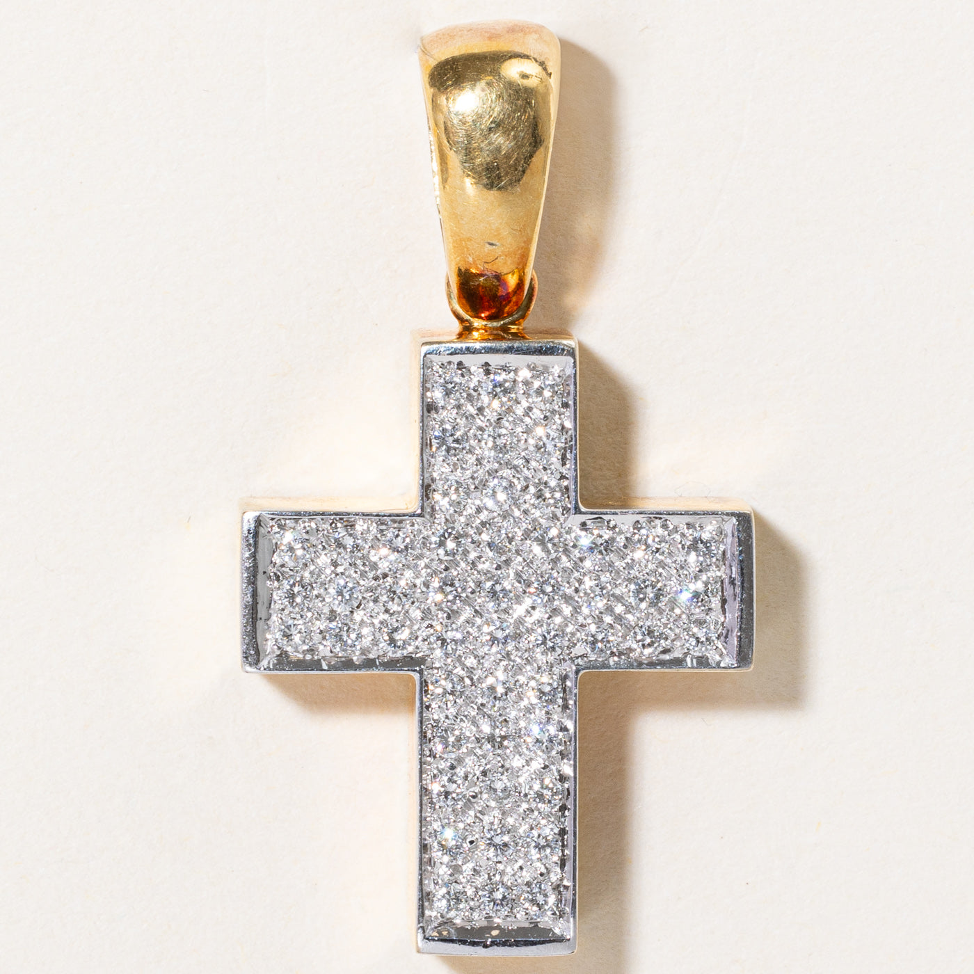 Pave Set Diamond Cross Pendant | 0.45ctw |
