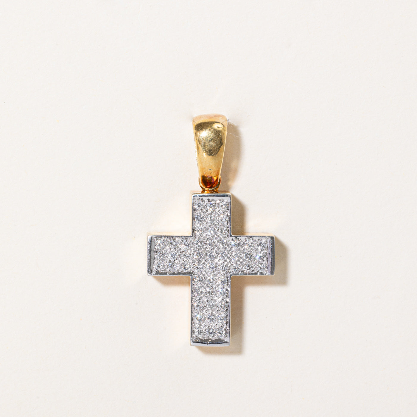 Pave Set Diamond Cross Pendant | 0.45ctw |