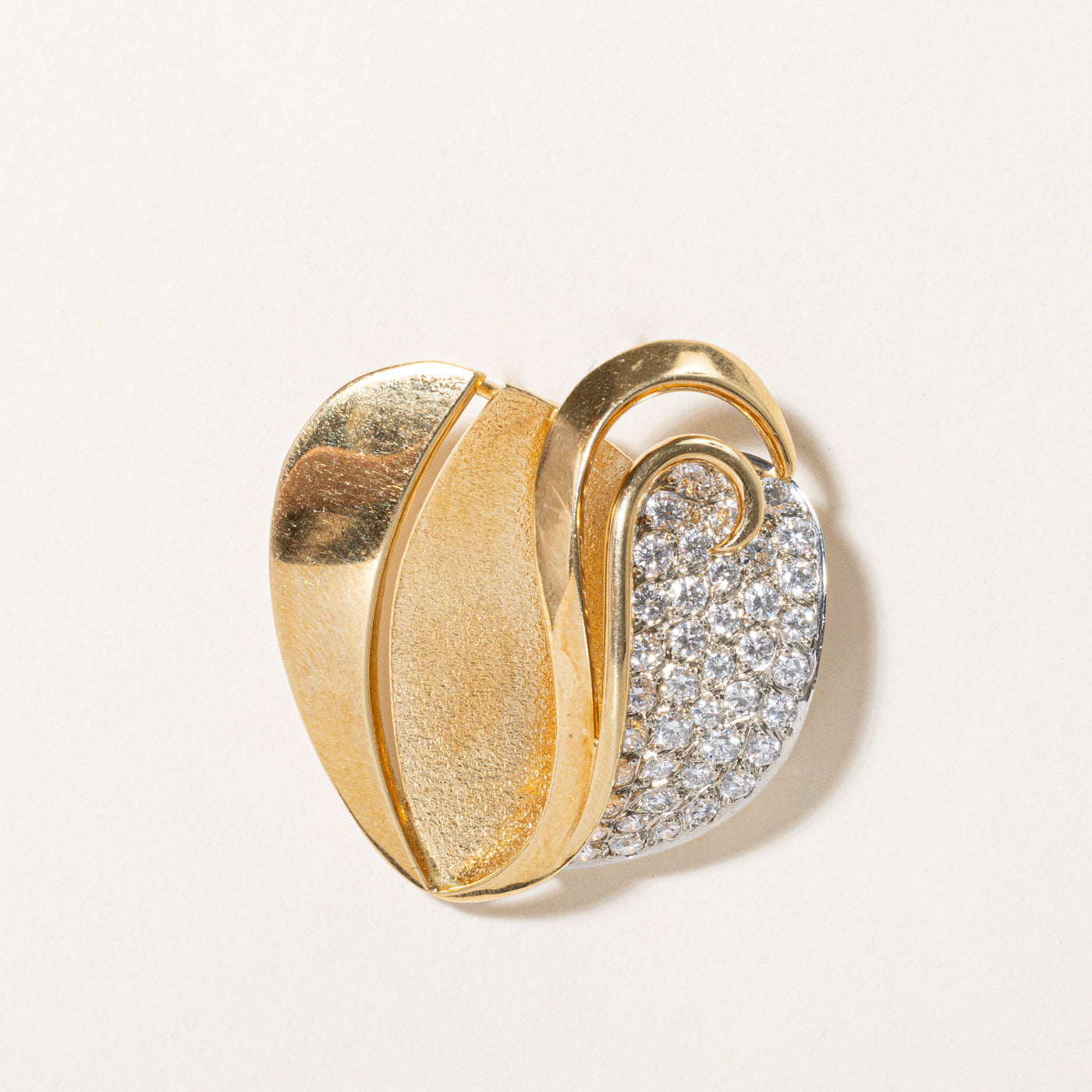 Pave Set Diamond Abstract Pendant | 1.00ctw |