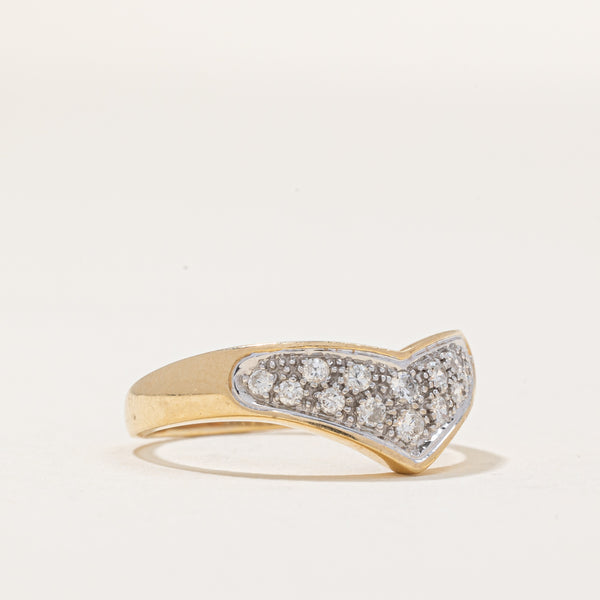 Diamond Chevron Ring | 0.25ctw | SZ 7.25 |