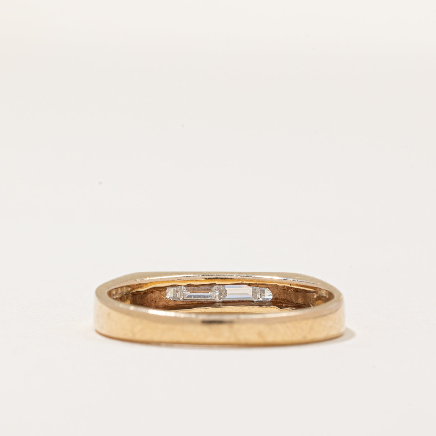 Bague sertie de diamants baguette | 0,24 ct | Taille 7 | 