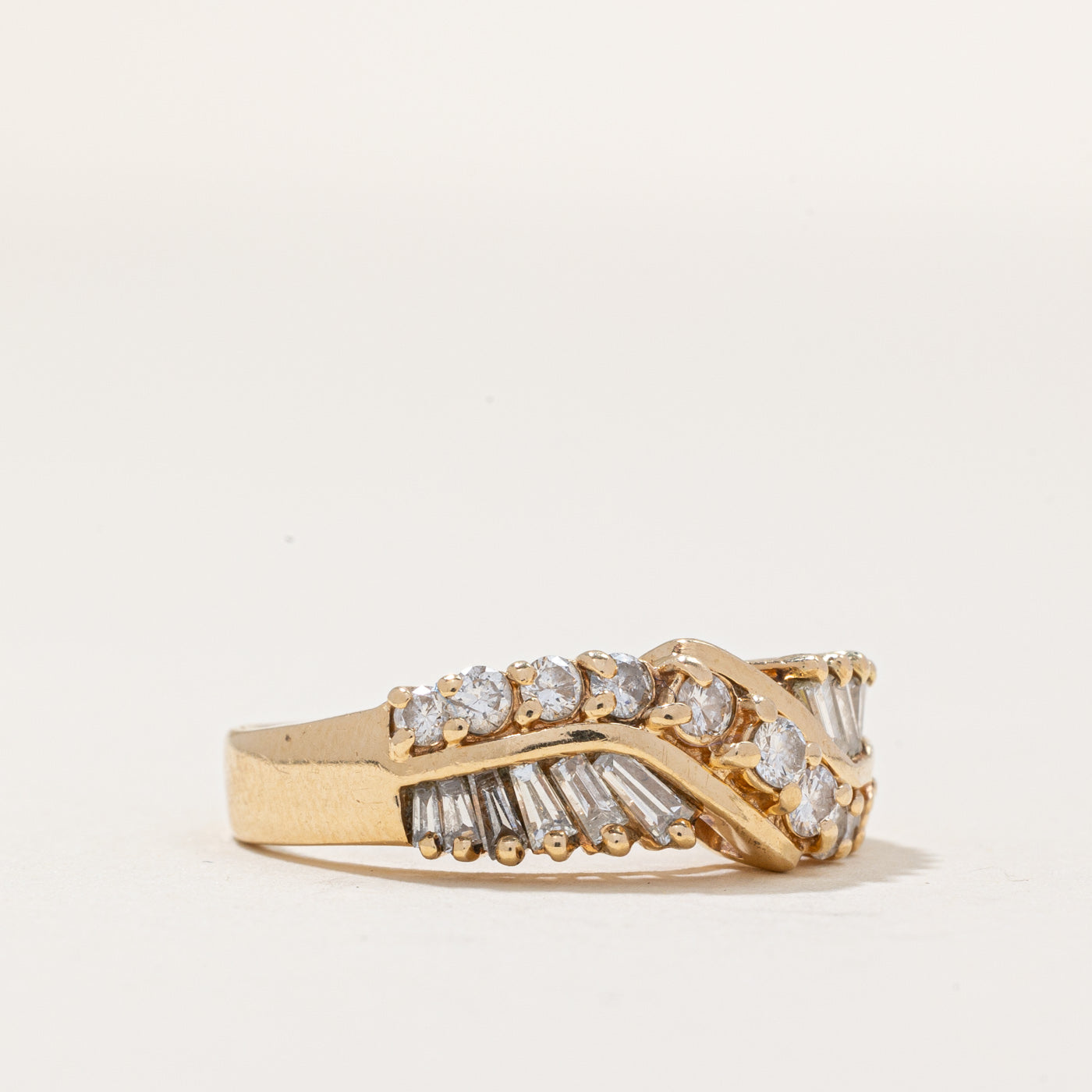 Diamond Bypass Ring | 0.89ctw | SZ 7.25 |