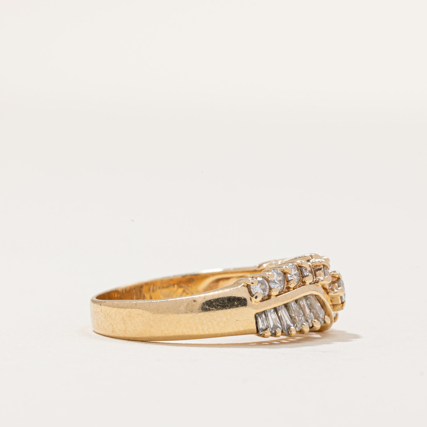 Diamond Bypass Ring | 0.89ctw | SZ 7.25 |