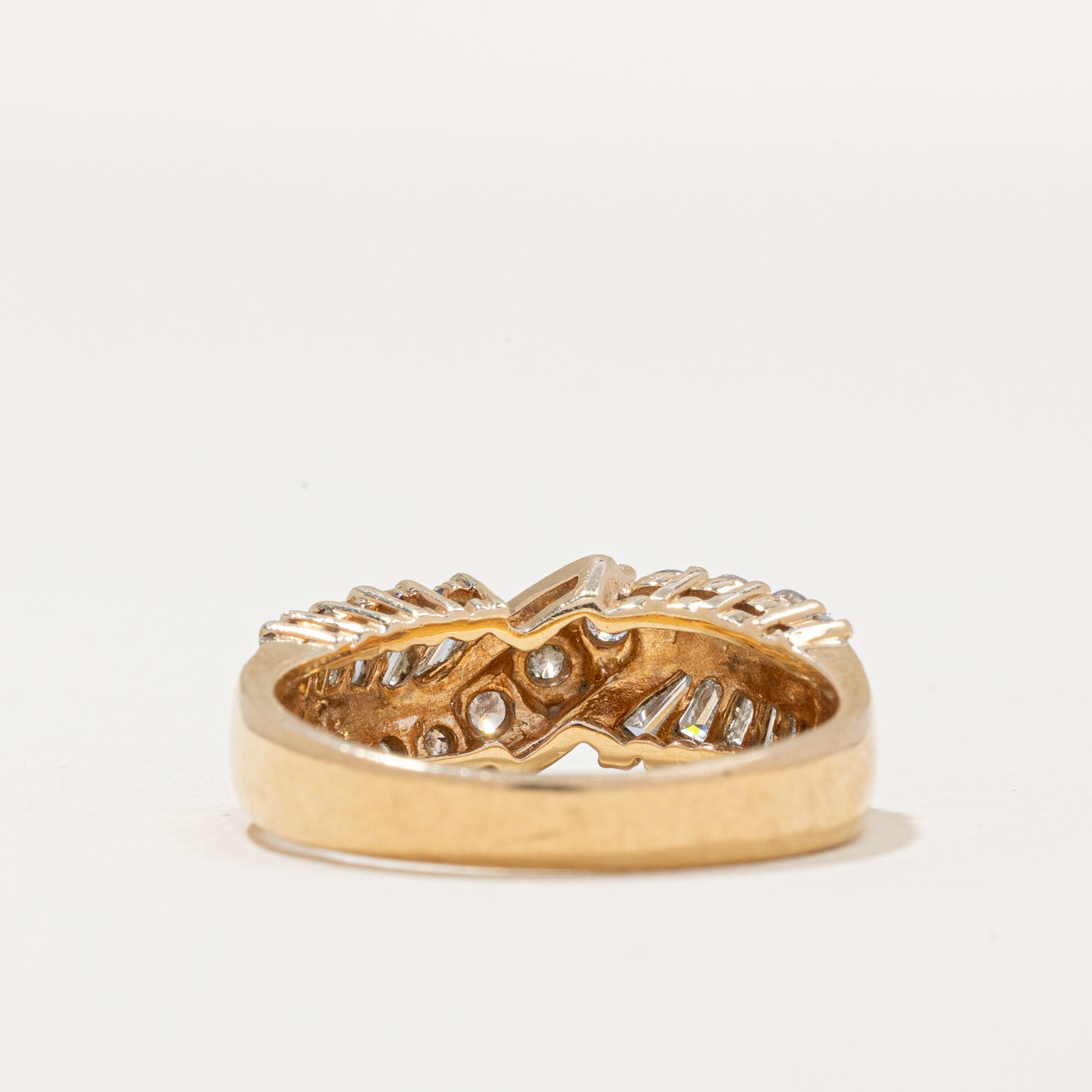 Diamond Bypass Ring | 0.89ctw | SZ 7.25 |