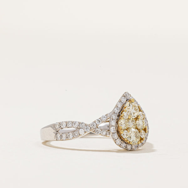 Fancy Yellow Diamond Pear Ring | 0.85ctw | SZ 7 |