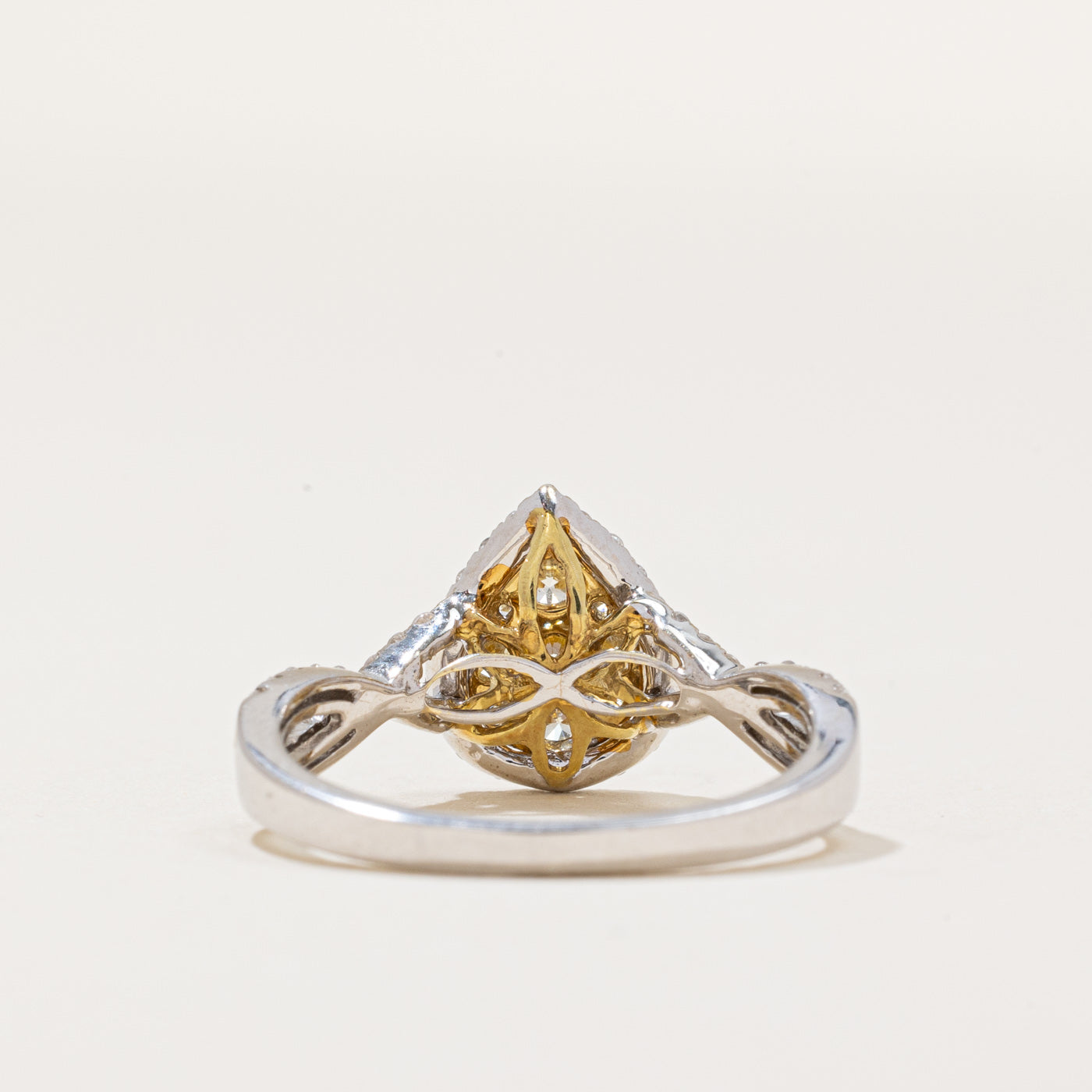 Fancy Yellow Diamond Pear Ring | 0.85ctw | SZ 7 |