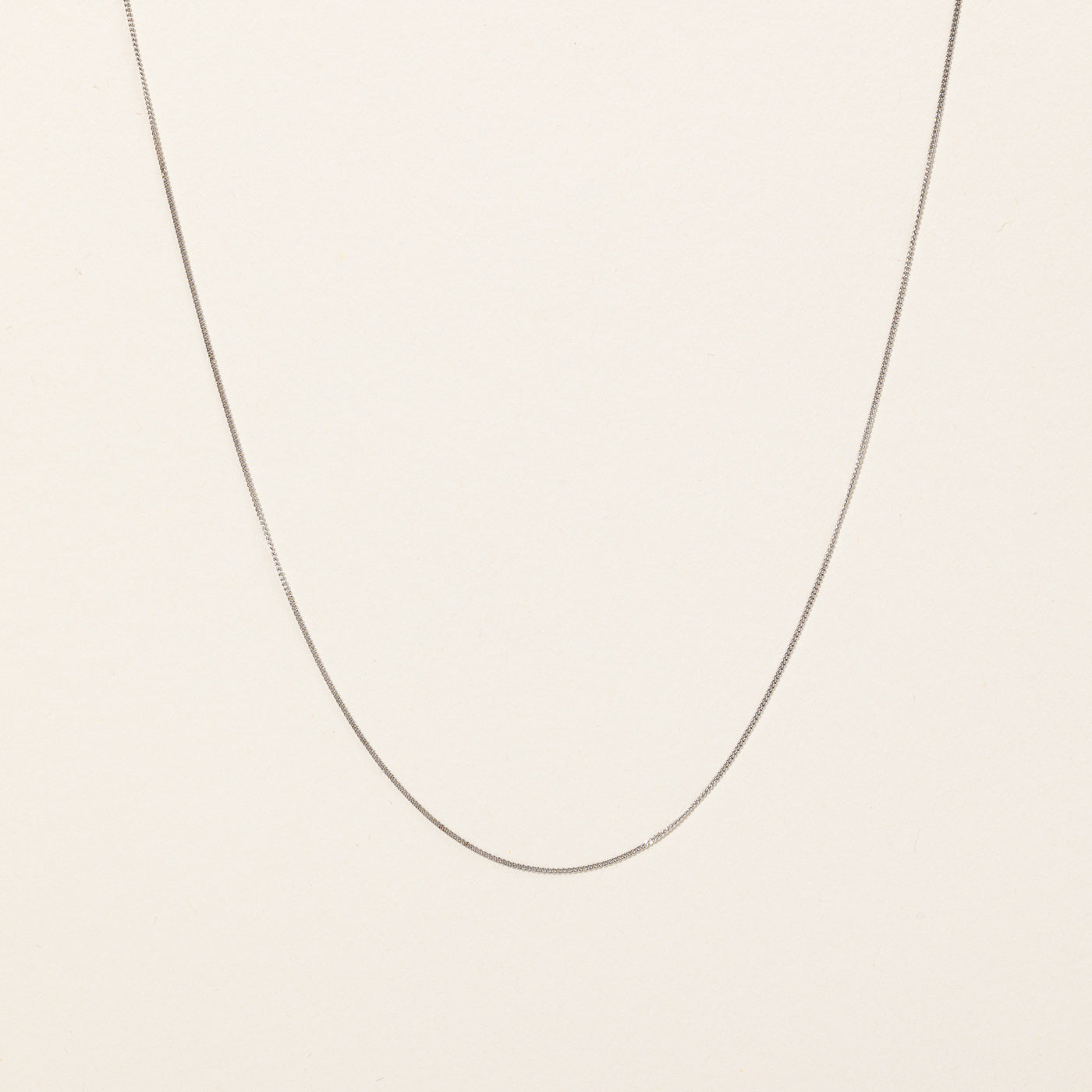 Chaîne à maillons gourmette en or blanc 14 carats | 18" | 
