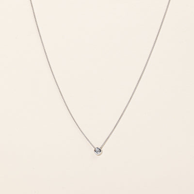 Bezel Set Diamond Pendant Necklace | 0.08ct | 20