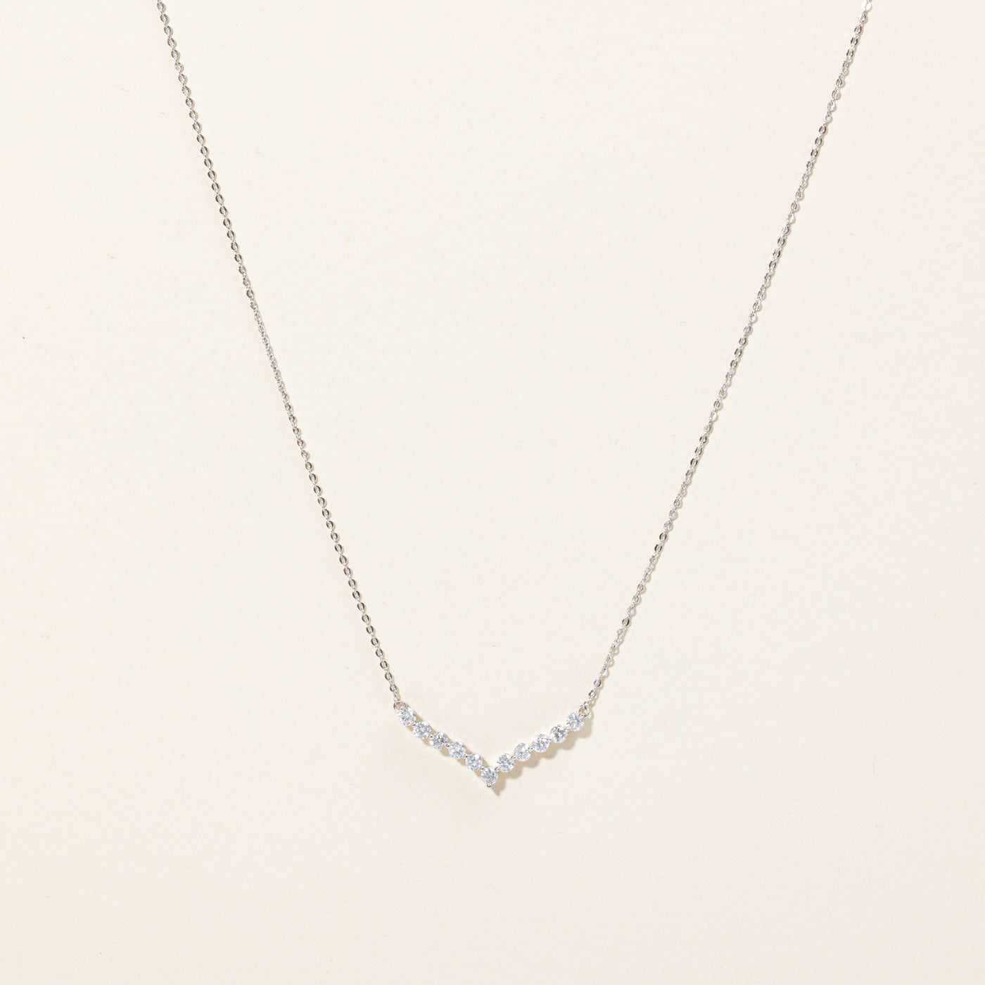 Diamond Scoop Necklace | 0.77ctw | 16" |