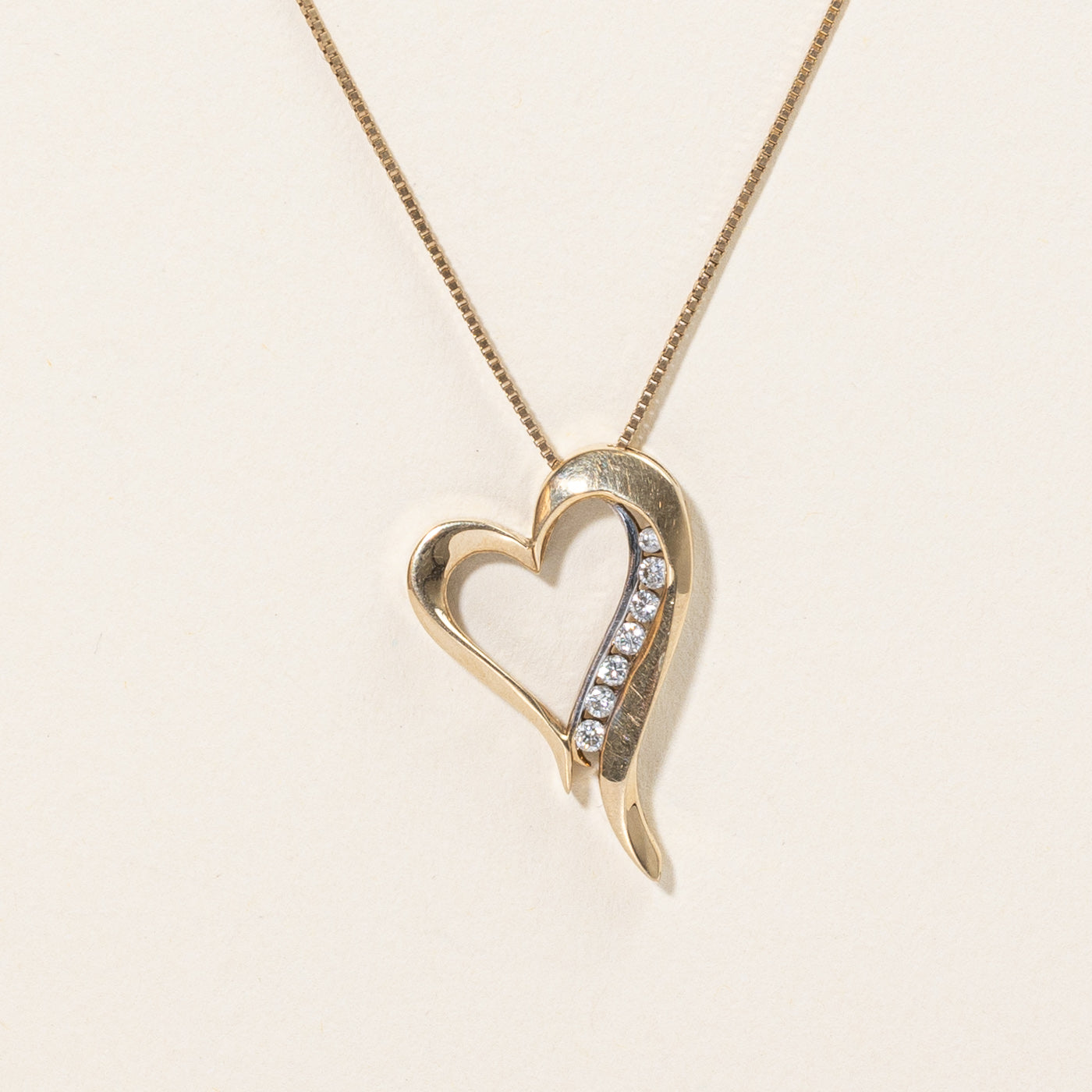 Diamond Heart Pendant & Necklace | 0.20ctw | 18" |
