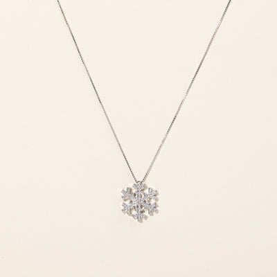 Salvini' Diamond Snowflake Pendant & Necklace | 0.30ctw | 20