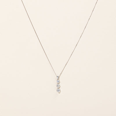 Tension Set Diamond Pendant & Necklace | 0.47ctw | 18