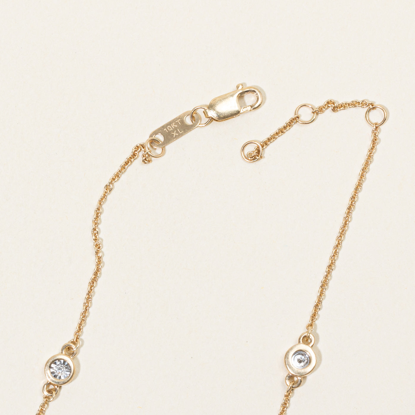 Bezel Set Diamond Bracelet | 0.03ctw | 7.5" |