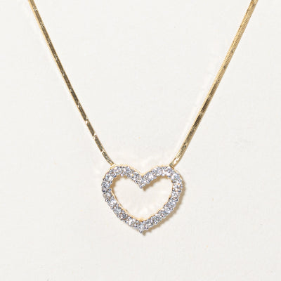 Diamond Heart Pendant Necklace | 0.50ctw | 16