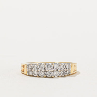 Double Row Diamond Band | 0.56ctw | SZ 6.5 |