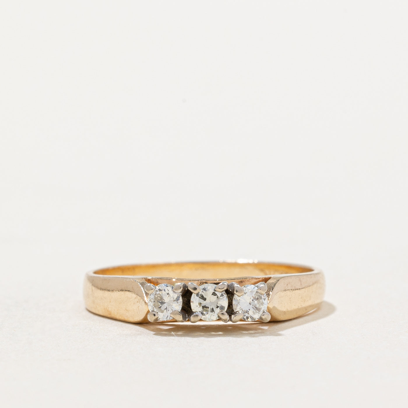 Three Stone Diamond Ring | 0.22ctw | SZ 6.25 |