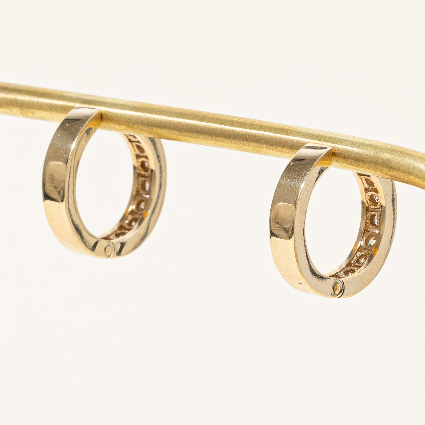 Channel Set Diamond Huggie Earrings | 1.00ctw |