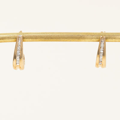 Diamond Half Hoop Earrings | 0.20ctw |