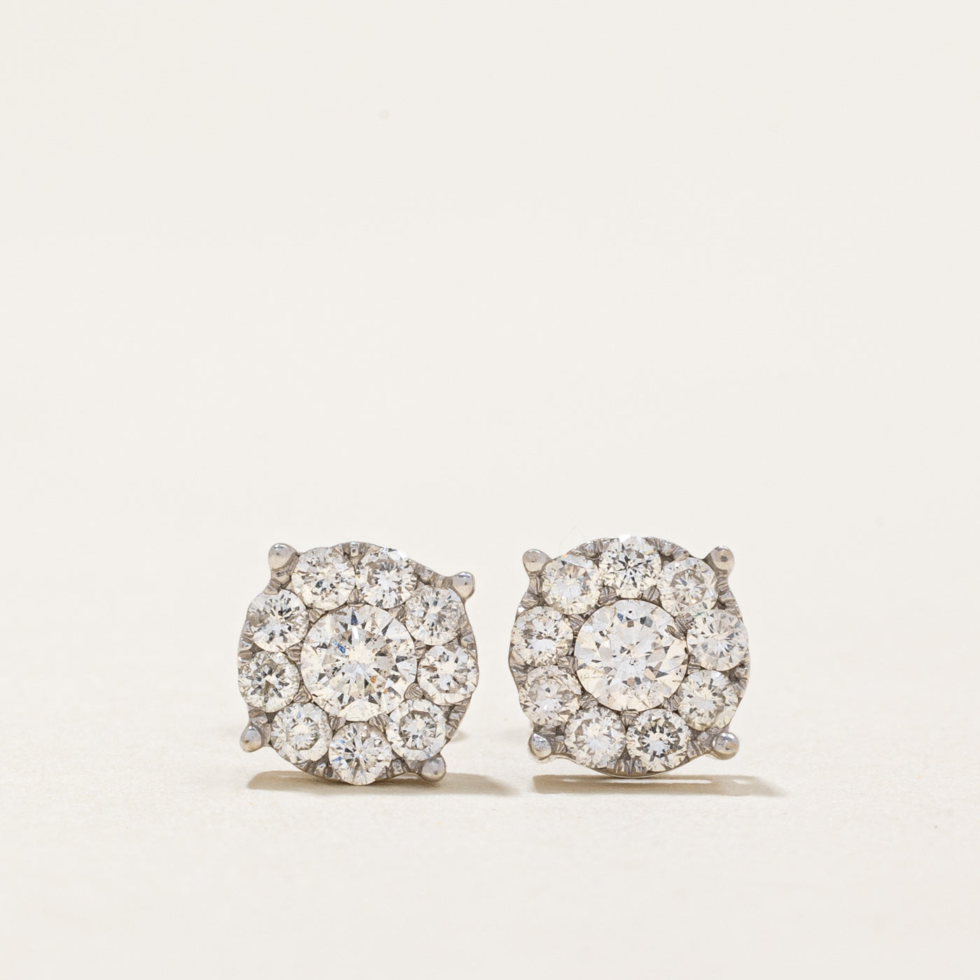 Diamond Cluster Earrings | 0.73ctw |